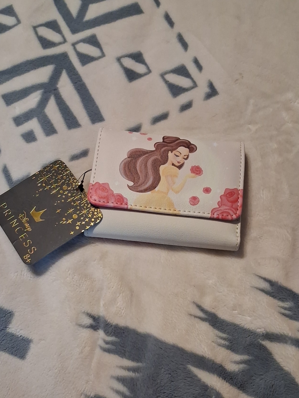 Loungefly Disney Princess Belle Trifold Wallet with Floral Accents